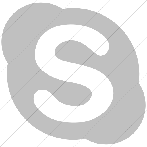 Simple Silver Social Media Skype Icon