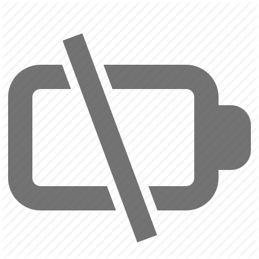 Battery, Energy, No Power, Power, Slash Icon