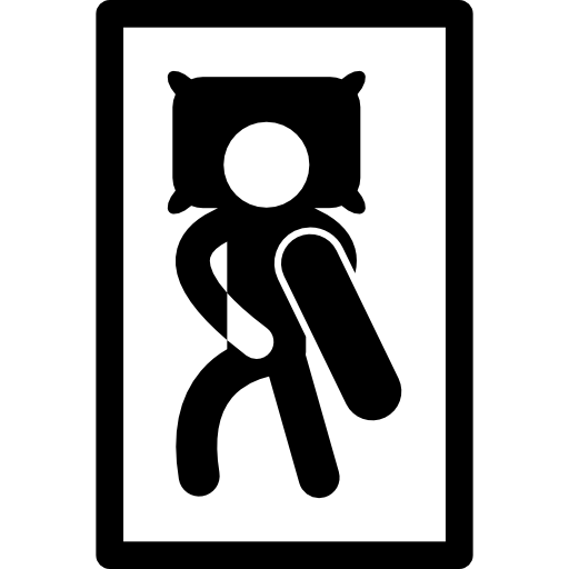 Man Sleeping On Single Bed From Top View Icons Free Download