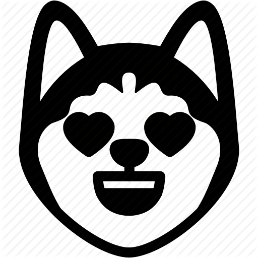 Dog, Emoji, Emotion, Expression, Face, Feeling, Love Icon