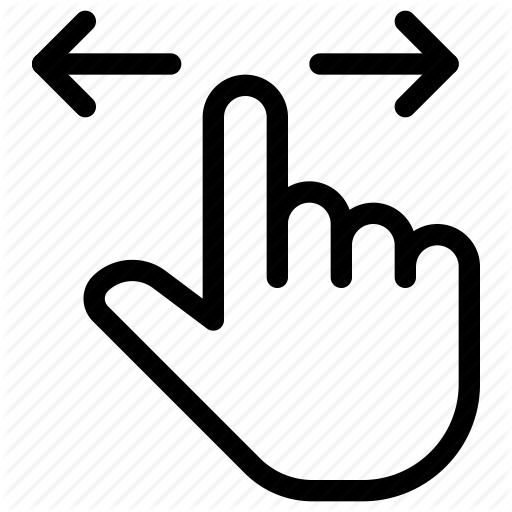 Direction, Hand, Left, Right, Slide Icon