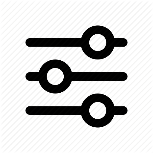 Controls, Equalizer, Options, Settings, Sliders Icon