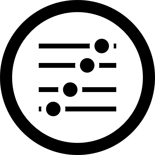 Sliders Symbol In A Circle Icons Free Download