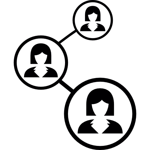 Female Social Network Users Connections Graphic Icons Free Download