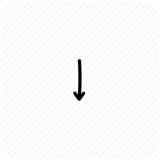 Arrow, Direction, Direction Arrow, Down, Download, Hand Drawn Sign