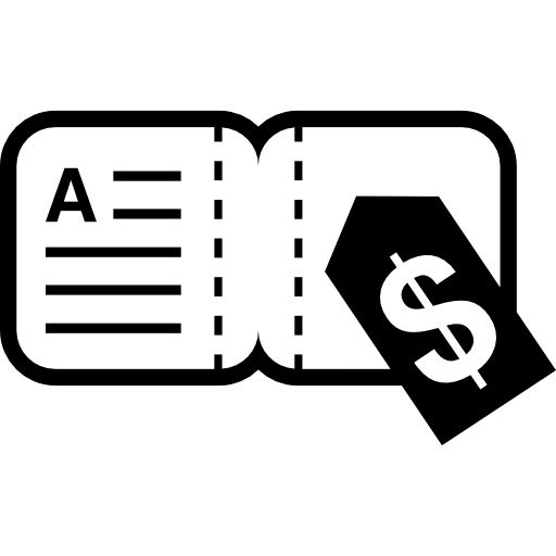 Small Book With Dollar Price Icons Free Download