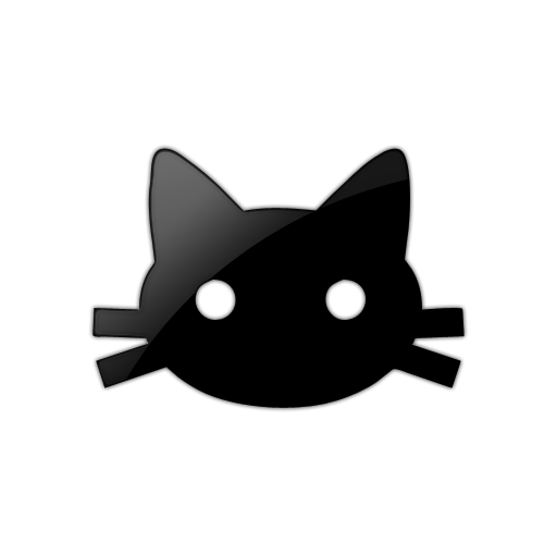 Cropped Glossy Black Icon Animals Animal Lo