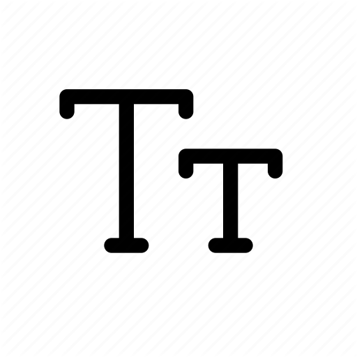 Caps, Font, Small, Text Icon