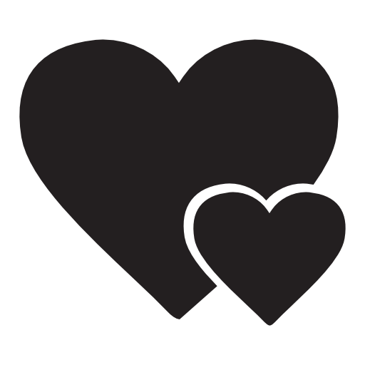 Big Heart And Little Heart Free Vector Icons Designed