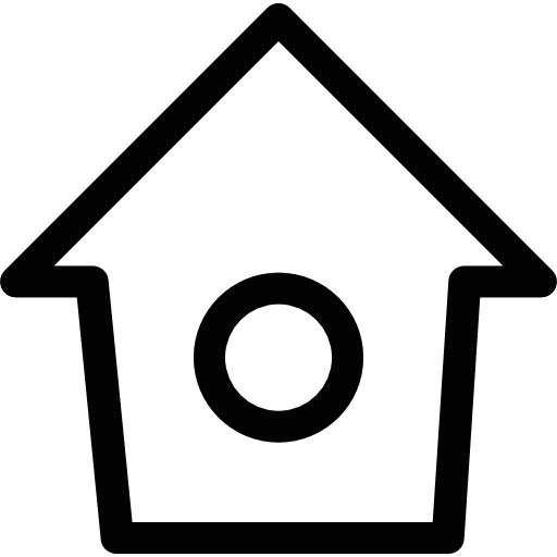Bird House With Small Round Hole Icons Free Download