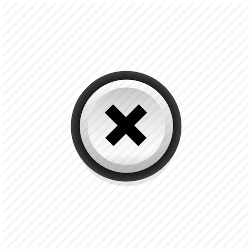Buttons, Close, Not, Pressed, Round, With, X Icon