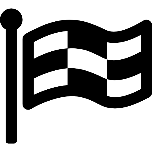 Checkered Raised Flag