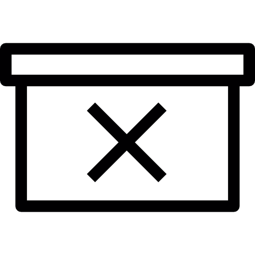 Cross On A Rectangular Shape With A Smaller One, Ios Interface