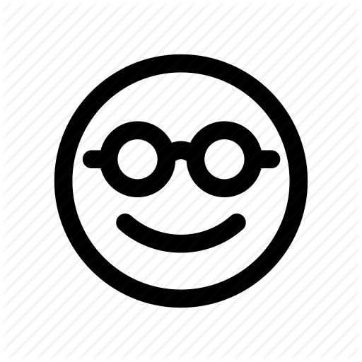 Brilliant, Clever, Emoji, Face, Genius, Glasses, Smart Icon