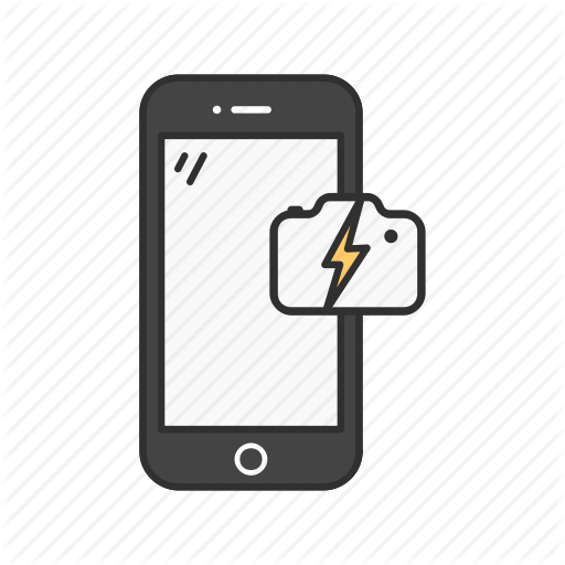 Camera With Flash, Capture, Phone, Phone Camera Icon