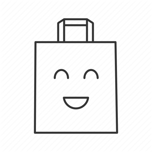 Emoji, Emoticon, Happy, Paper Bag, Purchase, Shopping, Smile Icon