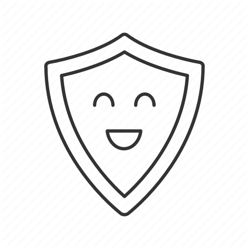 Emoji, Emoticon, Laugh, Protection, Safety, Shield, Smile Icon
