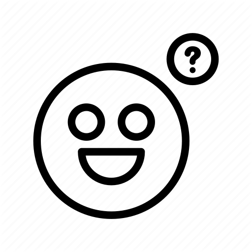 Emoji, Face, Happy, Question, Smile Icon