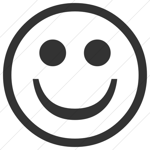 Simple Dark Gray Classic Emoticons Smiling Face Icon