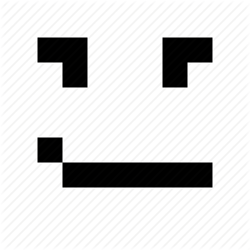 Face, Game, Pixel Art, Pixelated, Smile, Smiley, Smirk Icon