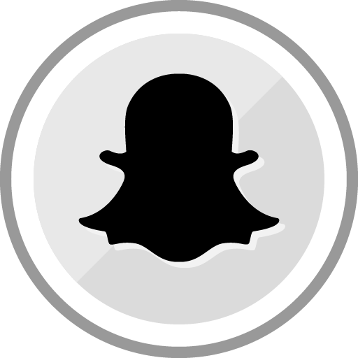 Free Snapchat Sleek Silver Round Social Media Icon