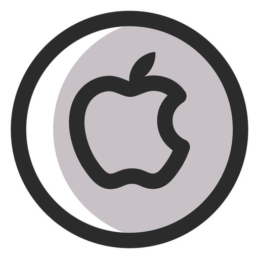 Apple Colored Stroke Icon