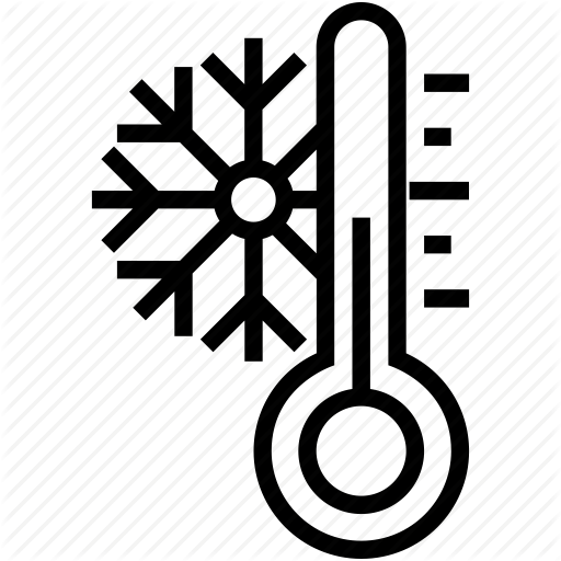 Cold Weather, Frost, Low Temperature, Snowflake, Thermometer Icon