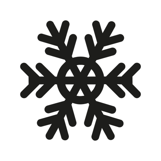 Snowflake Flat Icon Silhouette