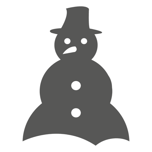 Snowman Icon Silhouette