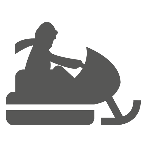 Snowmobile Riding Icon