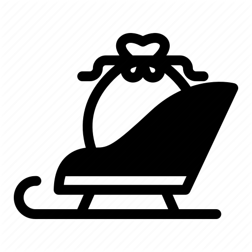 Christmas, Gift Bag, Holiday, Santa Claus, Sled, Snow Sled, Xmas Icon