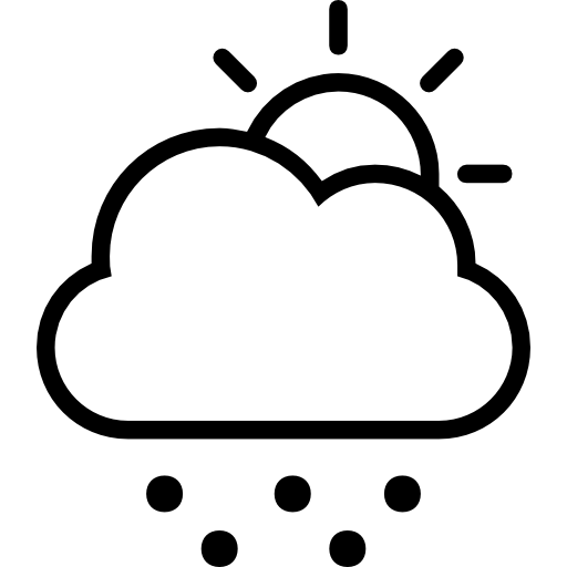 Snowy Day Outlined Weather Symbol Icons Free Download