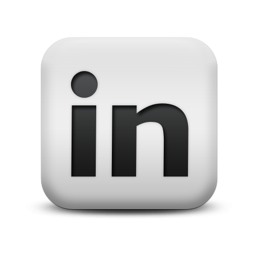 Matte White Square Icon Social Media Logos Linkedin Logo