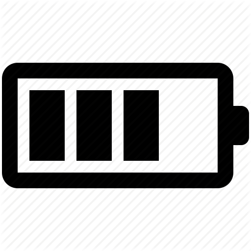 Bar, Bars, Battery, Charge, Status, Three, Usage Icon