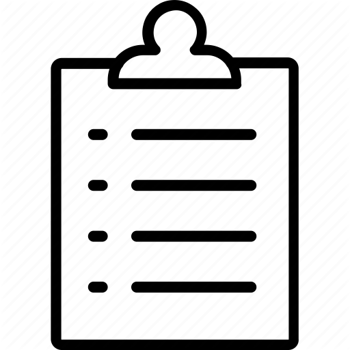 Checklist, Clipboard, List, Notepad Icon