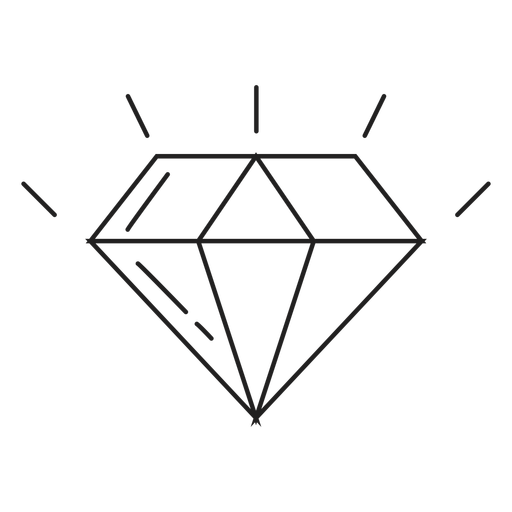 Diamond Stone Line Icon