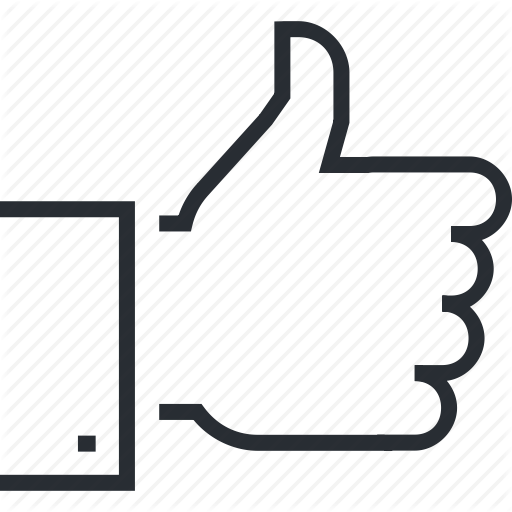 Like, Line, Networking, Social Media, Thin, Tumb, Up Icon