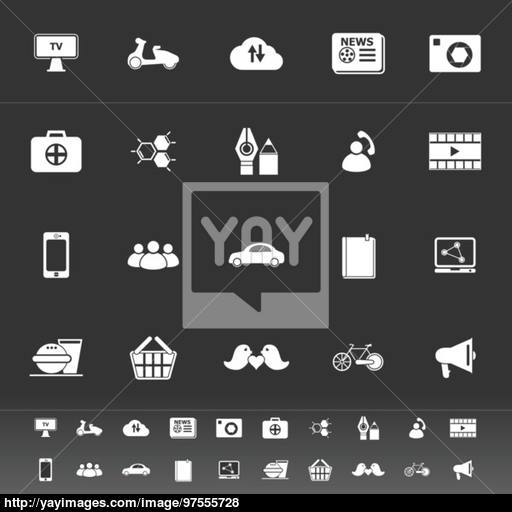 Social Network Icons On Gray Background Vector