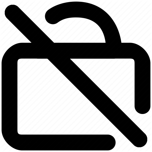 Briefcase, Case, No, Office, Project, Social, Work Icon