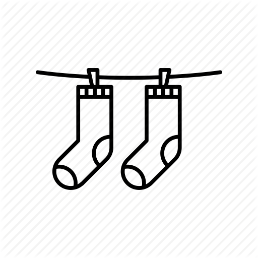 Clothes, Hanging, Laundry, Socks, Wear Icon