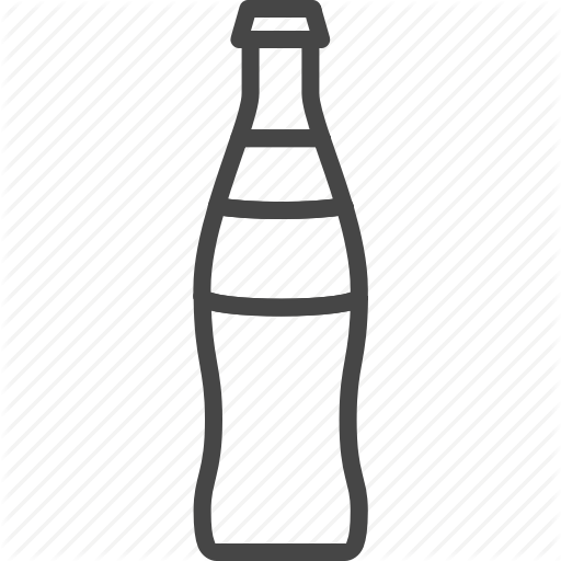 Bottle, Drink, Food, Glass, Line, Outline, Soda Icon
