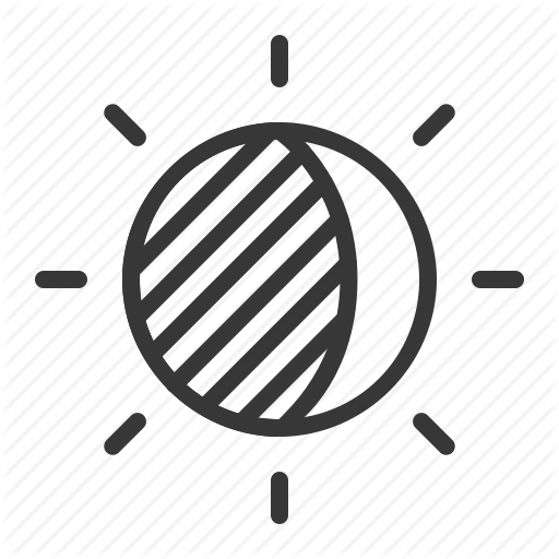 Solar Eclipse, Sun, Third Quarter, Weather Icon