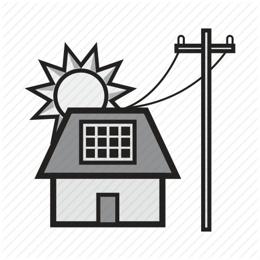 Solar Powered Home Icon Free Icons