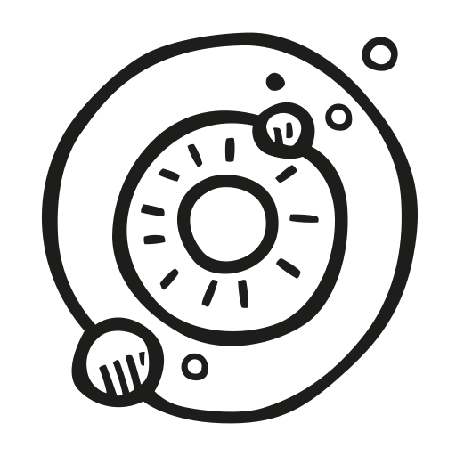 Solar, System Icon Free Of Space