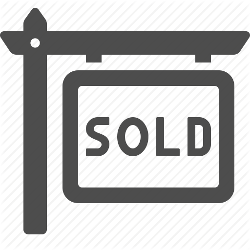 Home, House, Real Estate, Sign, Sold Icon