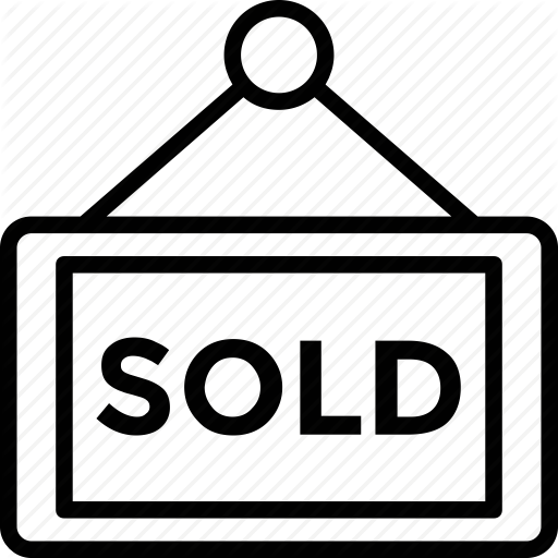 Estate Signage, Sold Advertisement, Sold Out, Sold Sign, Sold Tag Icon