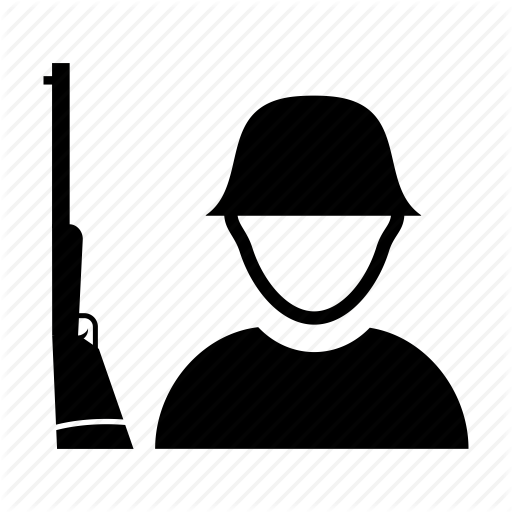 Army, Military, Personnel, Shotgun, Soldier Icon