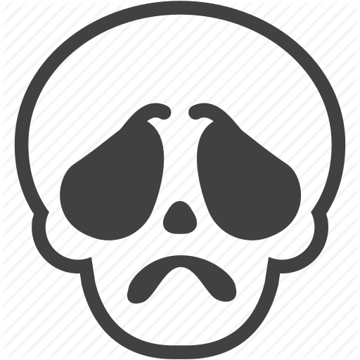 Emoji, Emotion, Face, Gloomy, Sad, Skull, Sorry Icon