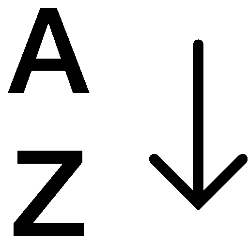 Data Alphabetical Sorting Az Icon Ios Iconset