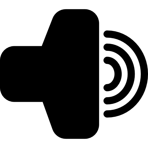 Maximal Volume Audio Interface Symbol Of A Speaker Side View